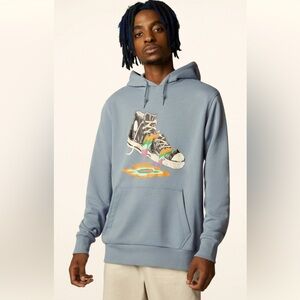 NWOT Converse Paint Drip Graphic Pullover Hoodie Size L Unisex